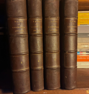 Hipolito Taine - Litterature anglaise (4 tomos) Primera edición de 1863
